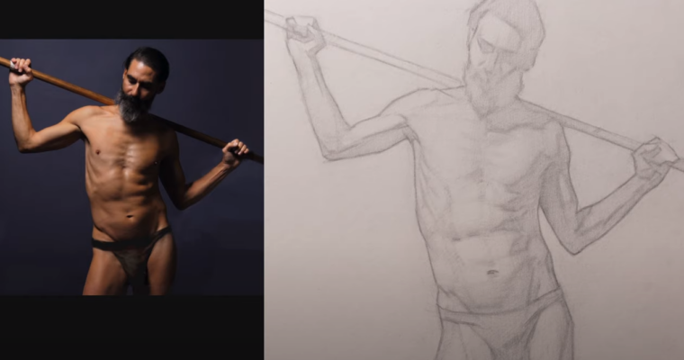 Figure Drawing by Stephen Bauman