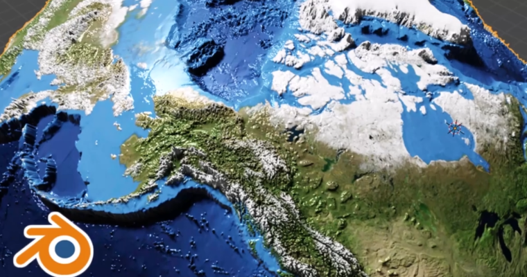3D Topographical Earth in Blender