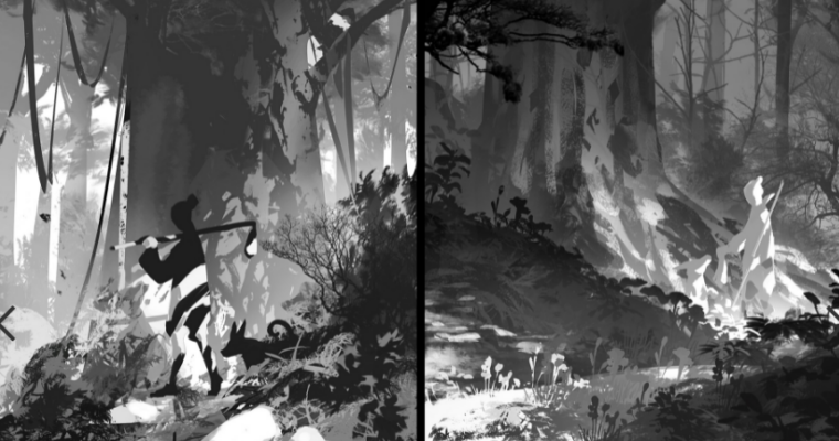 Environment Thumbnail Sketches – Full Video process + Photoshop Brushes by Le Vuong