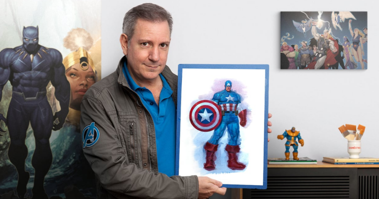 Character Illustration with Acrylic by Ariel Olivetti (Spanish, Eng Subs)