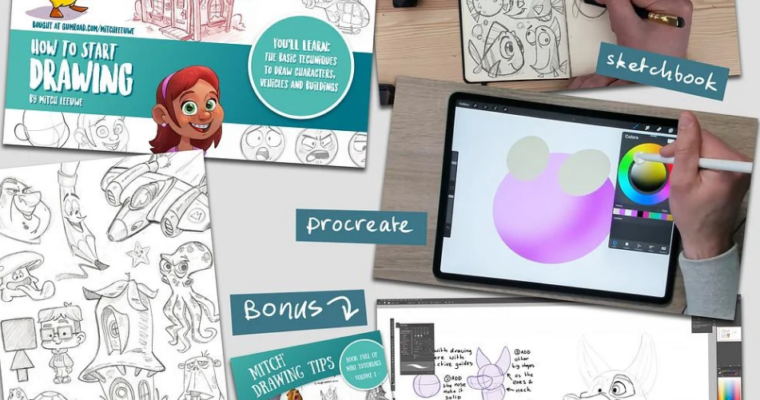How to start drawing bundle by Mitch Leeuwe