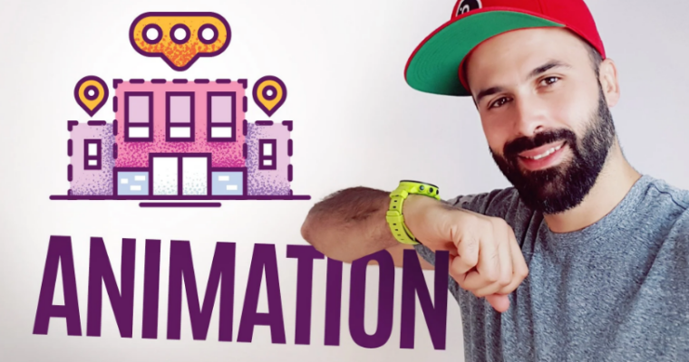 2d animation of the buildings in after effects, beginners friendly