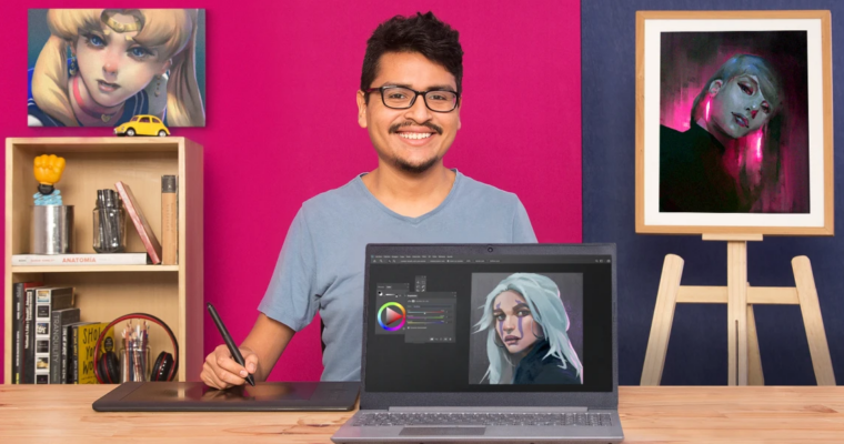 Principles of Digital Paiting for Portraits (Principios de pintura digital para retratos – Spanish, Eng Subs)