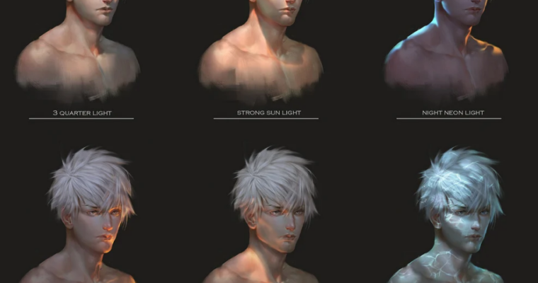 Different Light and shadow tutorial by Yu Cheng Hong