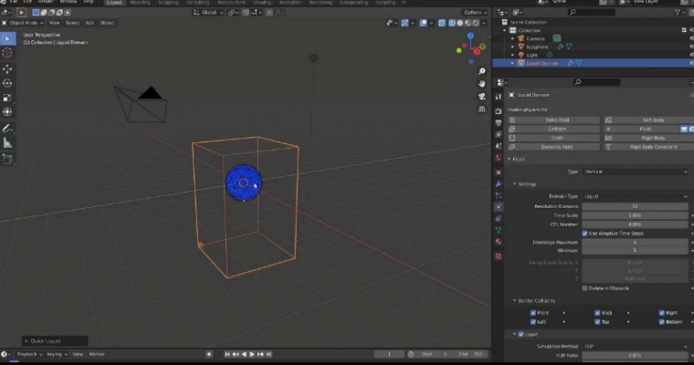 Learn Blender 3D – Getting Started With Fluid Physics