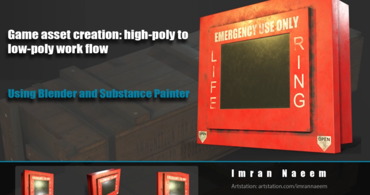 Game asset creation – highpoly to lowpoly workflow