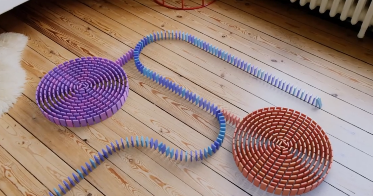 The Impossible Domino Run in Blender