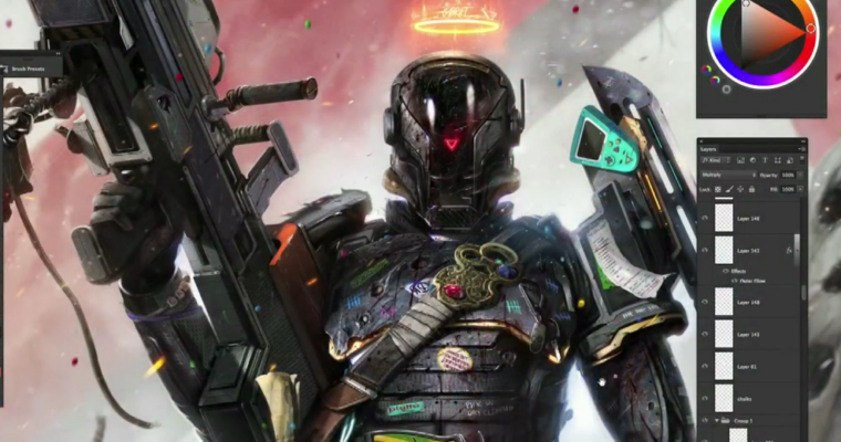 Creature Design Photoshop Character Rendering by Dan LuVisi