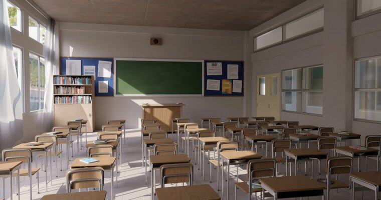 3D Classroom Environment Creation in Blender