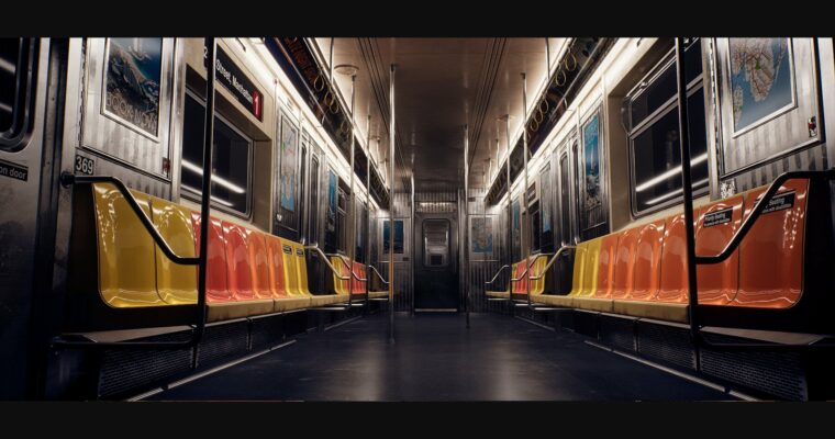 Creating a metro train interior in Unreal Engine 5