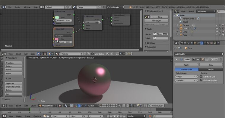 Introduction to materials and procedural shaders in blender