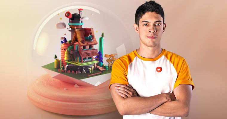 Creation of 3D Miniature Worlds with Procreate and Cinema 4D (Spanish, Eng Sub)