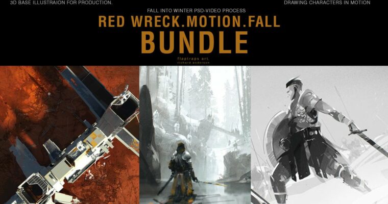 BUNDLE – Characters in Motion & Red Wreck & BONUS – Fall into Winter by Richard Anderson (aka Flaptraps)