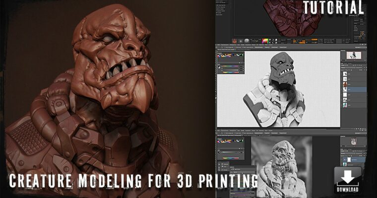 Creature modeling for 3d printing
