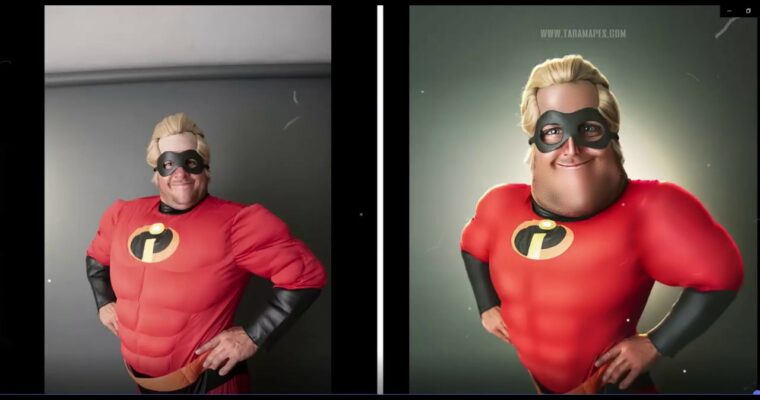 Mr Incredible Caricature Tutorial by Tara Mapes – Photomanipulation and Surreal Editing Tutorial