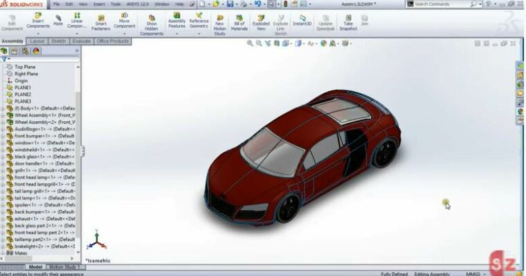 Solidworks Audi R8 Video Tutorial