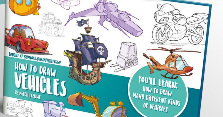 How to draw vehicles by Mitch Leeuwe