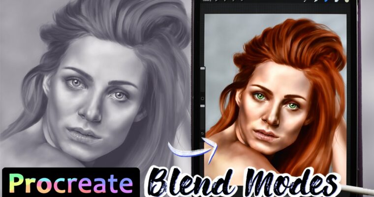 Grayscale to Color in Procreate – How to Color a Portrait with Blend Modes