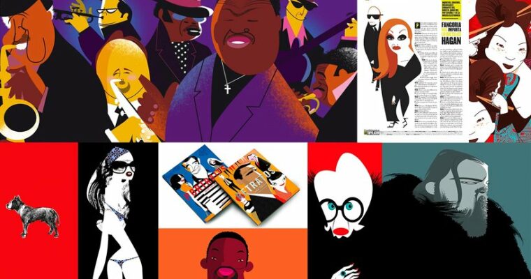 Illustration of Vectorial Caricatures (Spanish, Multisub)