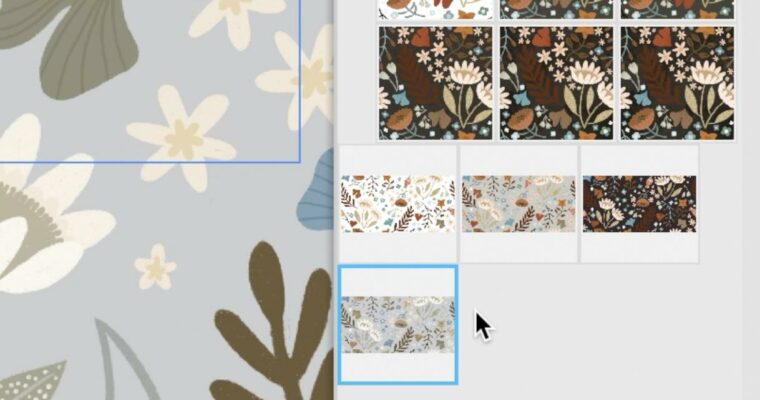 Seamless Half Drop Repeat and Exploring Colorway Options Using Pattern Preview in Photoshop 2021 by Delores Naskrent