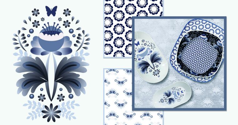 Split Second Repeats and Reflections in Illustrator by Delores Naskrent