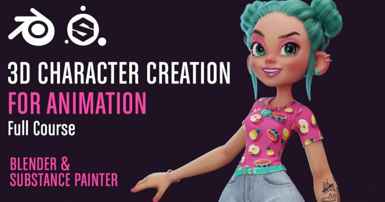 3D Character Creation for animation in Blender & Substance Painter by Giulia Marchetti