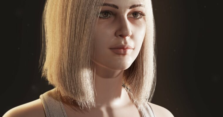 3D Girl Portrait – Full process videos & 3D asset by FlyCat