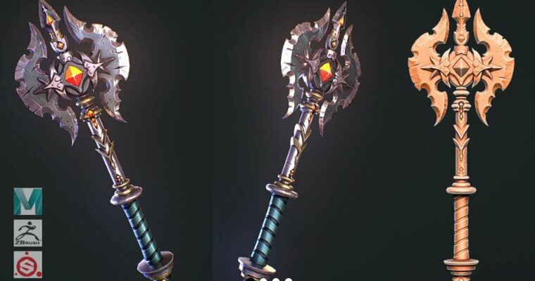 Stylized Game Model Tutorial – Axe by 3dEx
