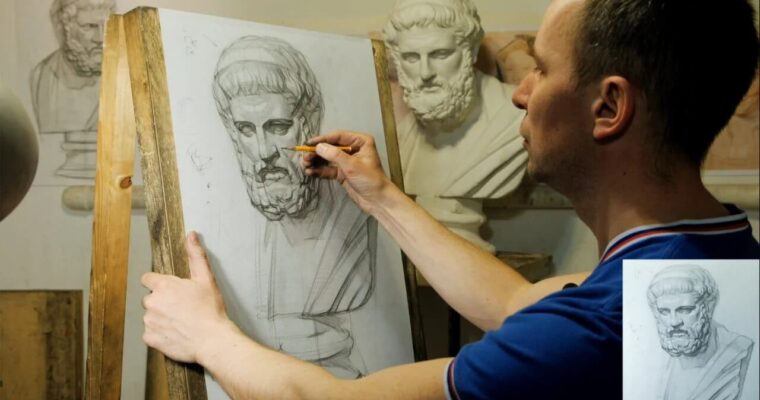 Plaster bust of Sophocles (Гипсовый бюст Софокл – Russian, Eng sub)