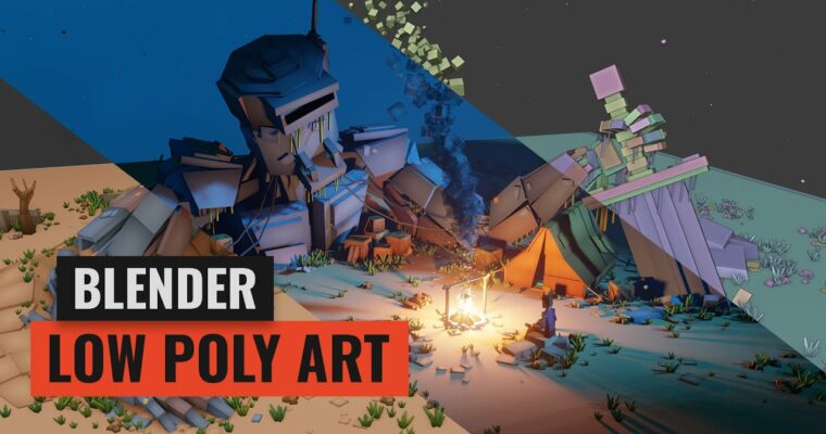 Cubic Worlds – Create Stunning Low Poly Animations in Blender (1-10 – All parts Update)
