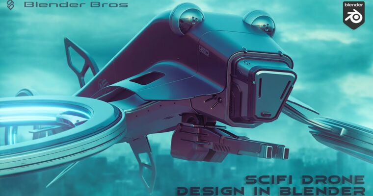 Hard Surface Drone Design in Blender by Blender Bros