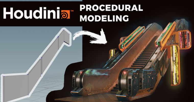 Houdini Tutorial Procedural Modeling – Escalator