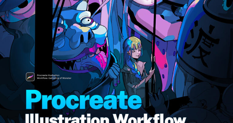 Procreate Illustration Workflow – Gathering of Monster (2022) with Wingfox Studio