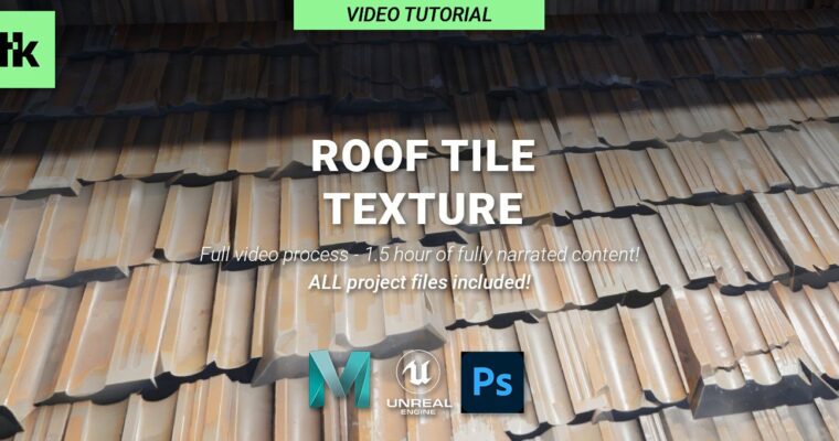 Roof Tile Texture – Complete Workflow From 3D Modeling to Photoshop by Thiago Klafke