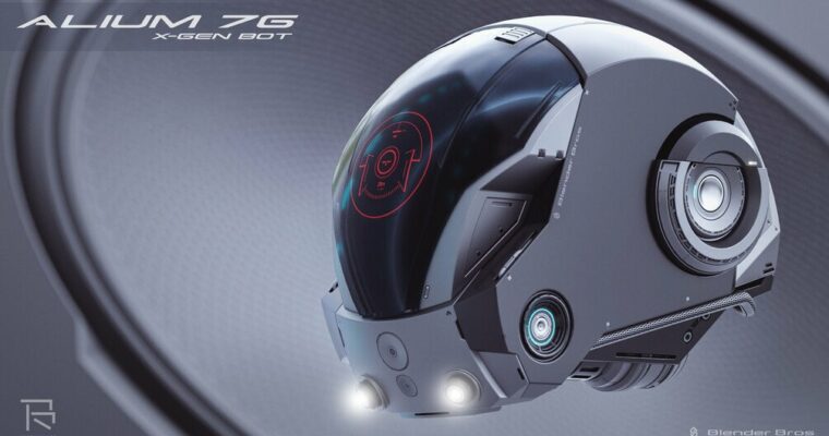 SciFi Mech Helmet Design in Blender – Standard Edition By Blender Bros