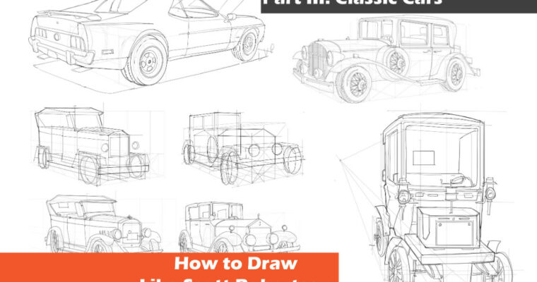 Drawing Vehicles like Scott Robertson Part 3 – Classic Cars