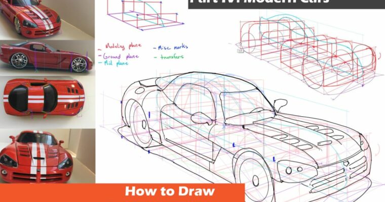 Drawing Vehicles like Scott Robertson Part 4 – Modern Cars
