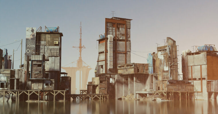 Modular Town Design in 3D Coat by Anton Tenitsky