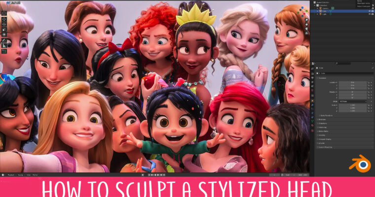 How to Sculpt and Retopologize a Stylized Head in Blender by Danny Mac