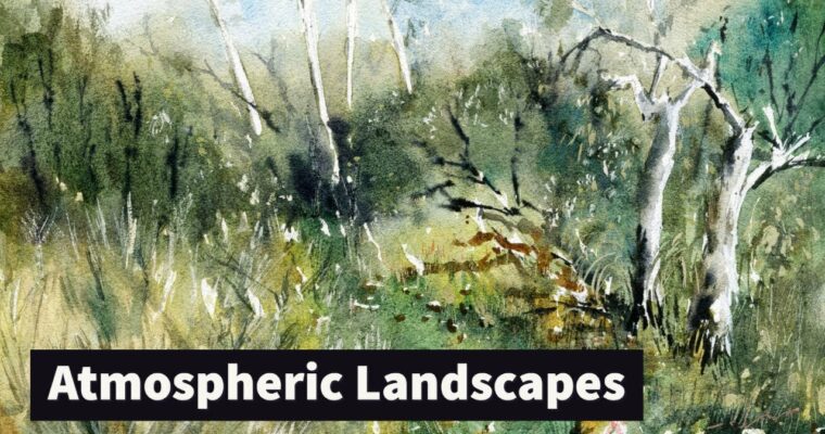 Atmospheric Natural Landscapes in Watercolor