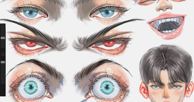 100 Portraits Challenge with Procreate by MMMMONEXX (Korean, Eng sub)