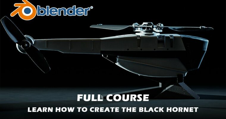 BLENDER – Learn how to create the military Black Hornet drone by Mrawan Hussain