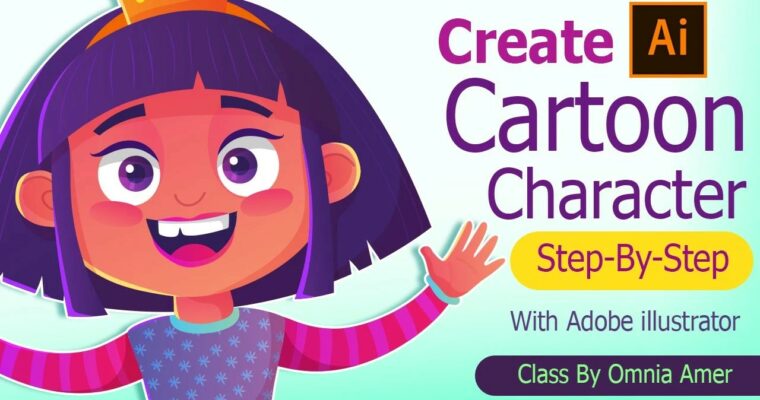 Create a cartoon character with adobe illustrator Step-By-Step !