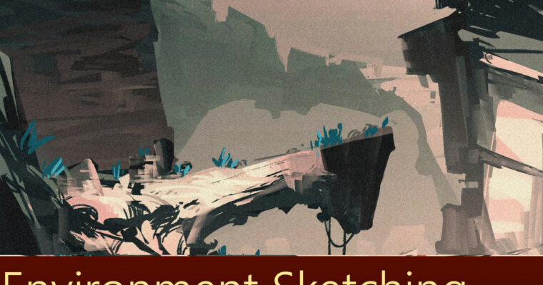 Environment Sketching-Props and building v.1 by Hue Teo