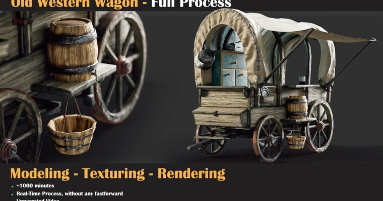 Old Western Wagon Tutorial Full Process by Milad Kambari