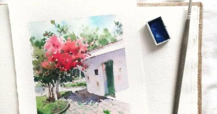 Learn to Paint Loose Watercolor Plants and Nature Sceneries by Ciaoyin