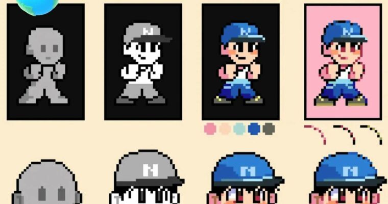 Retro pixel art drawing with emotional color 2.0 by studio pants (Korean, Eng sub)