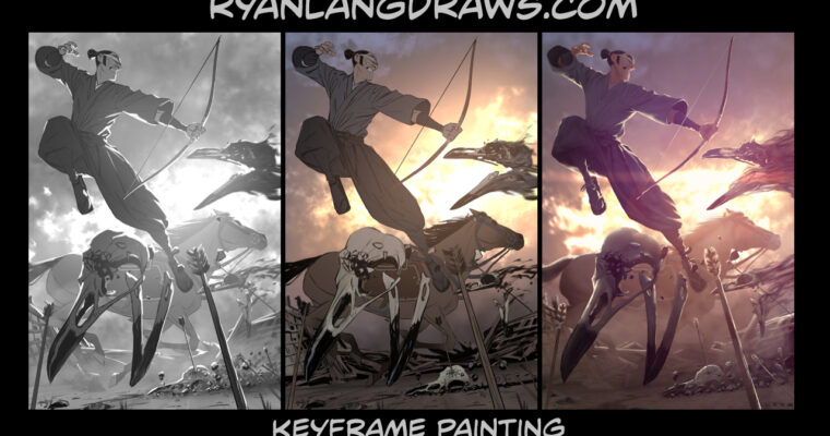 Archer Moment – Keyframe Painting by RyanLangDraws