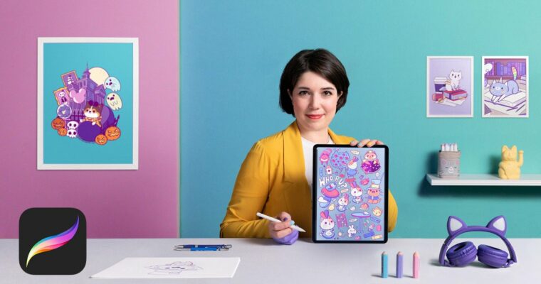 Kawaii-Style Story Illustration by Sara Gaiaudi (Italian, Eng sub)