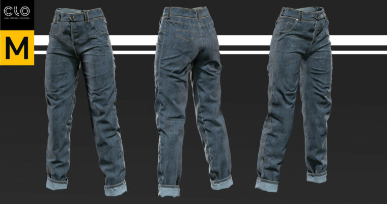 Tutorial. MD, Clo3d Realistic jeans. 2H Video process with Eng Sub + Project.